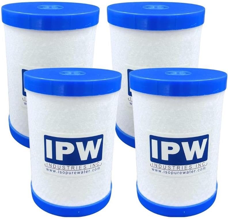 IPW Industries, Inc. - Hydro Guard CB6 Carbon Block Filter - 0.5 Micron Replacement for MP System and Whole House Water Filter Improvement (4-PACK)