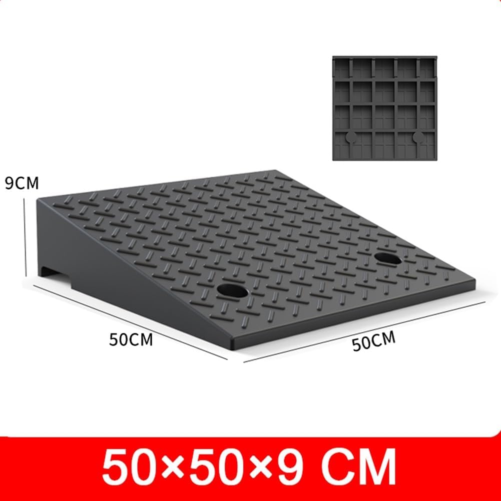 Rubber Curb Ramps (2-8 inch Rise),Heavy Duty Threshold Ramps for Cars Vehicles Motorcycle Bicycles(Height 9cm/3.5inch)