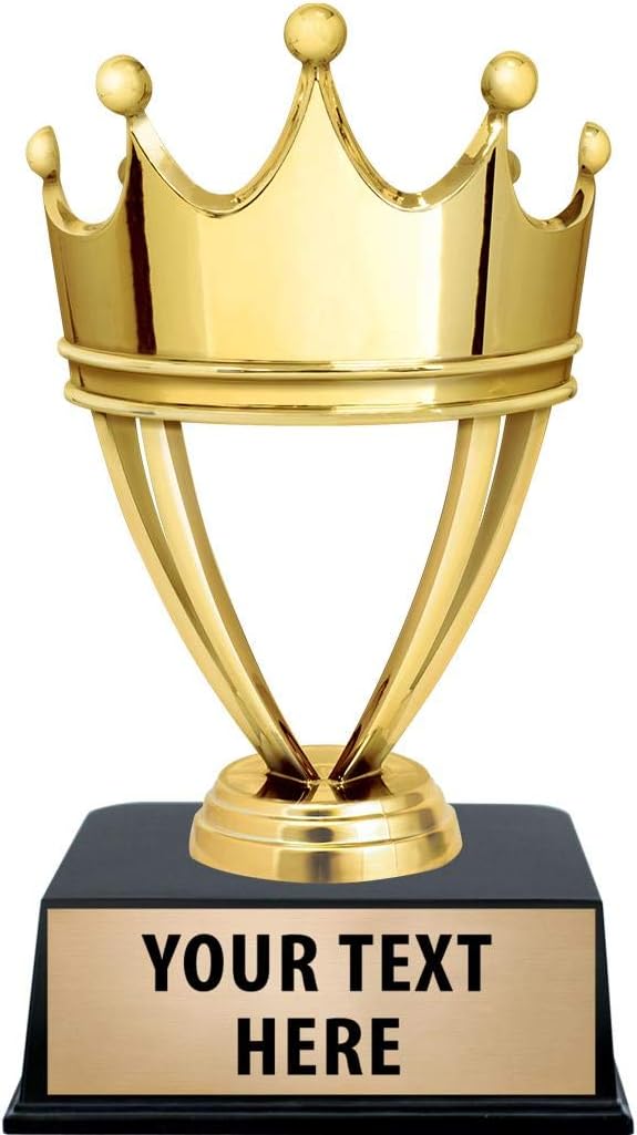 Gold Crown Trophy, 6' Golden Crown Trophy On Black Base Prime