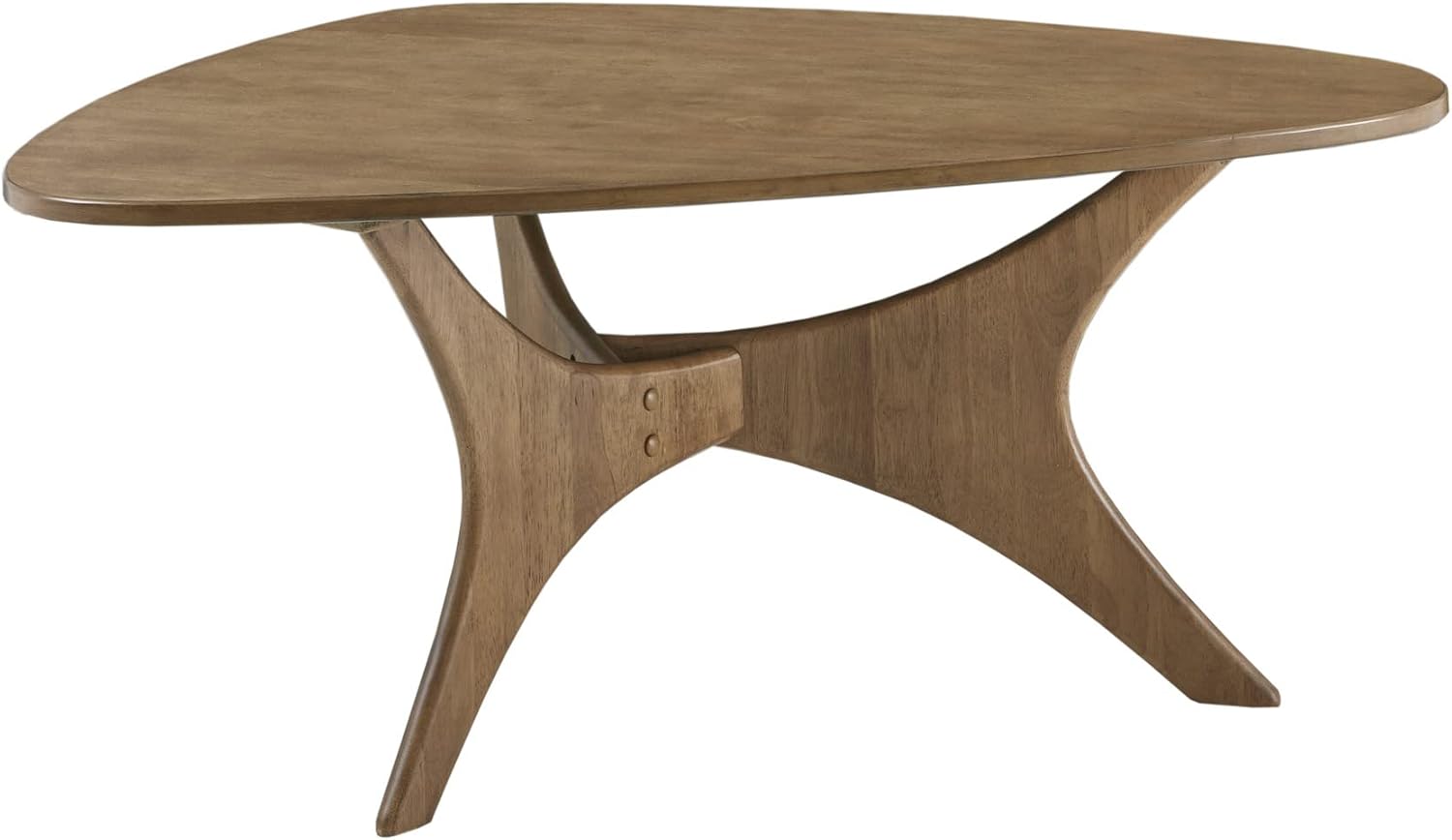 INK+IVY Blaze Triangle Wood Coffee Table Plywood with Wood Veneer Legs, Mid-Century Modern, Easy Assembly, Accent Furniture For Living Room, Minimalist Décor, Light Brown