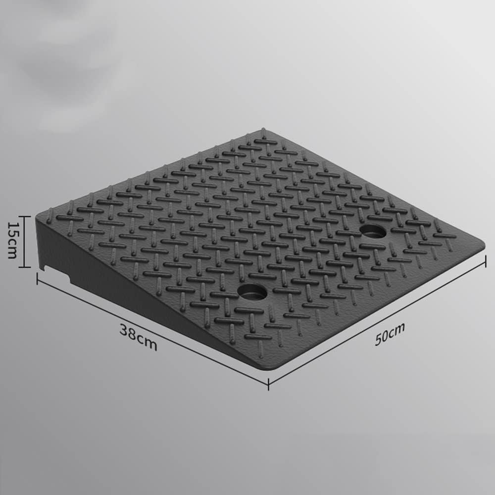 GERRIT Portable Threshold Ramp Sidewalk Curb Ramps Non-Slip Wheelchair Ramp 4-8In Rise Sidewalk Kerb Ramp Door Step Ramp Shed Ramp/50 * 80 * 14Cm (Size : 50 * 38 * 15Cm)
