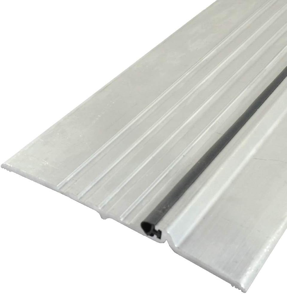 5'' Wide x 1/2'' High - Mill Aluminum High Rabbeted Saddle with Solid Rubber Extrusion (356) in (72''), FH #10 x 1-1/2'' supplied
