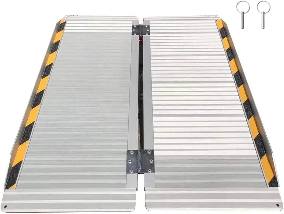 Portable Wheelchair Ramp - Non-Skid Aluminum Scooter Ramp for Home, Bank, Hotel, Thresholds, and Doorways - Durable and Safe Mobility Solution