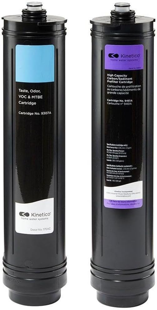 Kinetico Filter Cartridge Set. (Part No 9307 Light Blue & 9461 Purple) for all K5 Pure drinking water systems, the Kinetico Reverse Osmosis Plus (KRO+) and the K2 systems