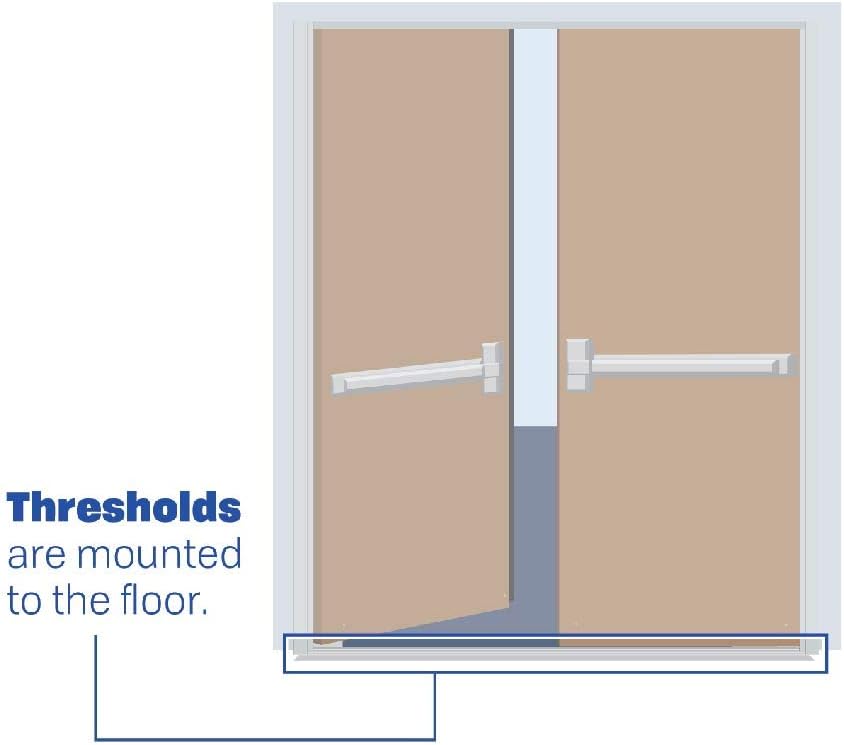 5'' Wide x 1/4'' High - Fire Rated/ADA Approved/Mill Aluminum Door Threshold/Saddle (3545) in (72''), FH (Flathead) Screw #10 x 1/2'' Supplied