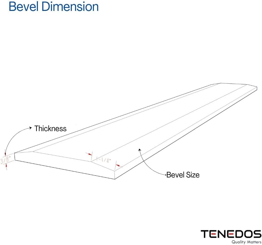 Tenedos Carrara Bianco Marble Double Bevel Hollywood Doorway Floor Transition Threshold (Marble Saddle) Polished- (5x36)