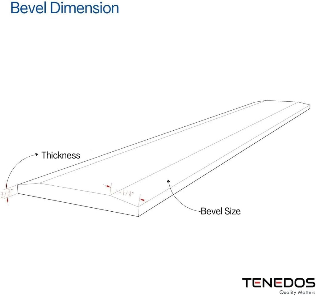 Tenedos Carrara Bianco Marble Double Bevel Hollywood Doorway Floor Transition Threshold (Marble Saddle) Polished - (4x36)