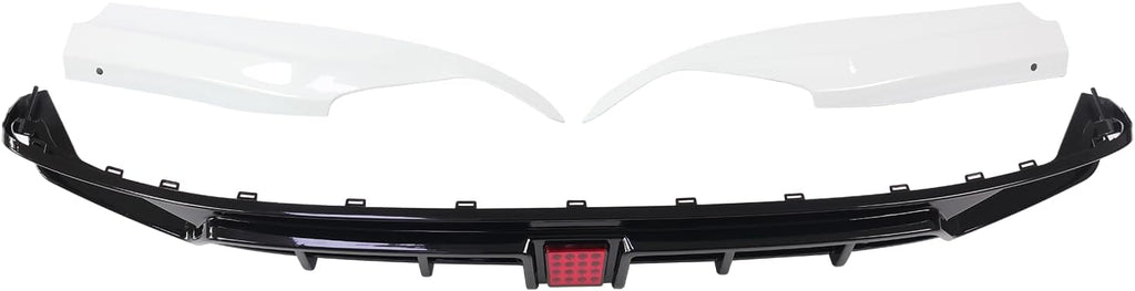 Front Bumper Lip Splitter Spoiler for 2018-2020 Honda Accord, Front Lower Bumper Valance Air Dam Deflector for 10th Gen Honda Accord Front Bumper Protector Accessories (Diffuser- Black & Pearl White)