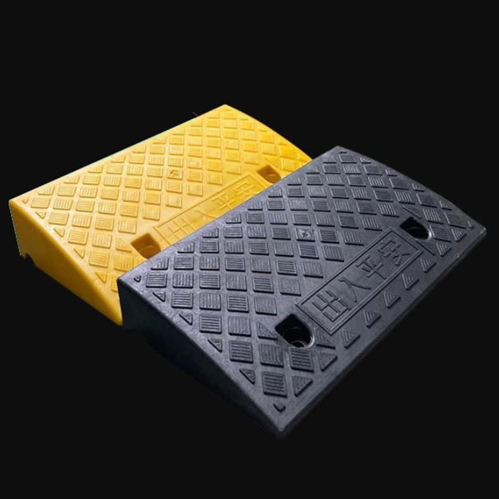 Plastic Curb Ramps Driveway Ramp, Portable Kerb Ramps 2PC Curbside Bridge Ramp, Lightweight 2' - 8' Rise Threshold Ramp Set For Driveway, Loading Dock ( Color : Y , Size : 49*50*19cm/19.3*19.7*