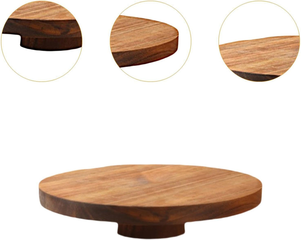 Wood Cake Stand Farmhouse Cake Pedestal Cheese Board Serving Platter for Party Crafts Festivals Home Decorations Housewarming