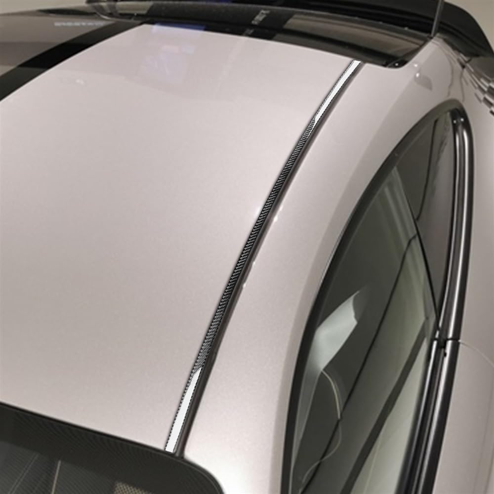 2pcs Car Roof Trim Trim on Both Sides Black&Red Color Carbon Fiber Decoration Compatible with Porsche 911 992 2019-2023 Models Car Accessories(Black Carbon Fiber)