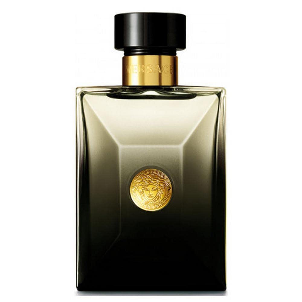 Versace Pour Homme Oud Noir 3.4 oz Eau de Parfum Spray & Eros Flame for Men 3.4 oz Eau de Parfum Spray