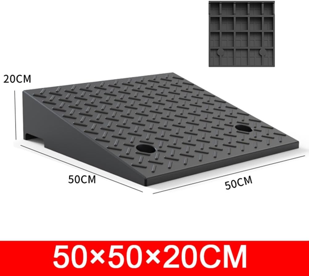 Rubber Curb Ramps (2-8 inch Rise),Heavy Duty Threshold Ramps for Cars Vehicles Motorcycle Bicycles(Height 20cm/7.8inch)