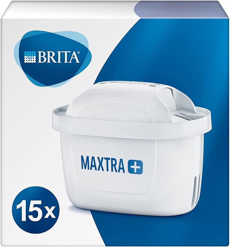 BRITA 1042931 Maxtra Replacement Water Filter Cartridges, Compatible With All Brita Jugs, Reduce Chlorine, Limescale And Impurities For Great Taste, 15 Pack