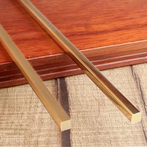 Brass Transition Strips for Wood to Tile Floors, Heavy Duty Polished/Brushed Edging Trim, 5x10mm Threshold Flooring Bar, Durable Brass Floor Solutions