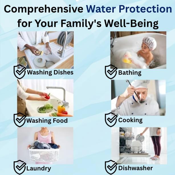 AFWFilters 20-inch 3 Stage High Flow Whole House Filter for Fluoride, Arsenic, Chlorine, & Heavy Metal Removal; Whole House City Water Filtration System
