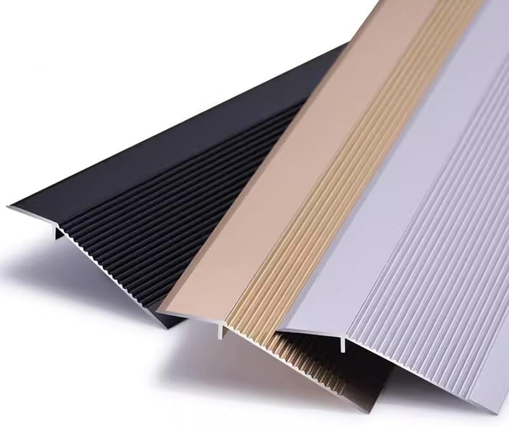 HCZION Threshold Strip 36 Inch Doorways Threshold Ramps, Door Floor Transition Threshold Strip, Threshold Reducer Aluminum Edge Trim, Height: 0.39-1.57inch (Color : Grey, Size : 20pcs)