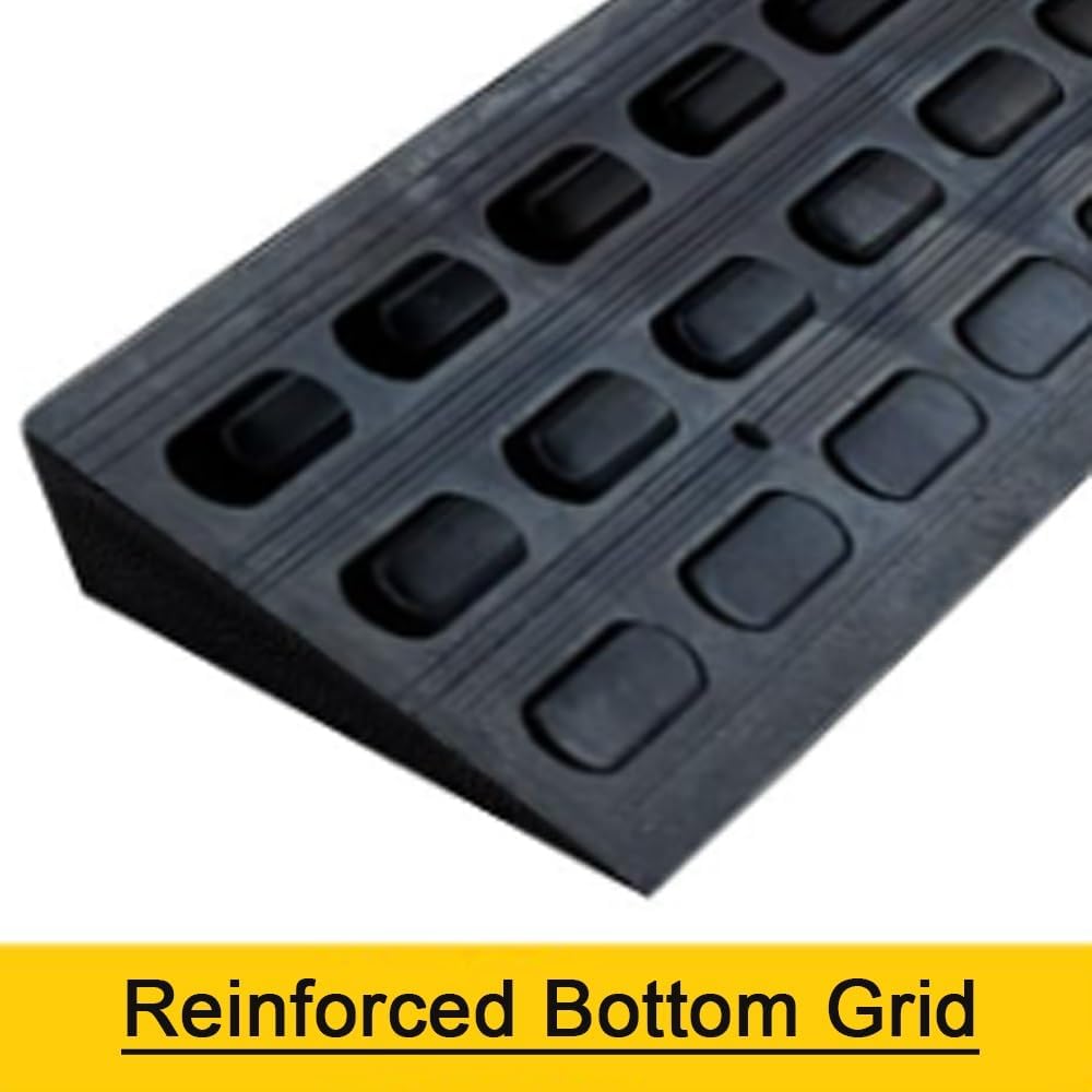 39' Long Curbside Ramp 2'' Rise Rubber Threshold Ramp Rubber Wheelchair Access Door Ramp Portable Driveway Scooter Ramps，2200 LBS Capacity Non-Skid(Height: 6cm/2.36in)