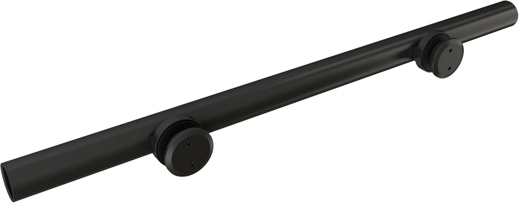 DIYHD 5FT Sliding Shower Door Hardware, in-Line Frameless Shower Door Kit for 8–10mm Glass, 304 Stainless Steel Black Finish, Space-Saving Design, No Glass Included