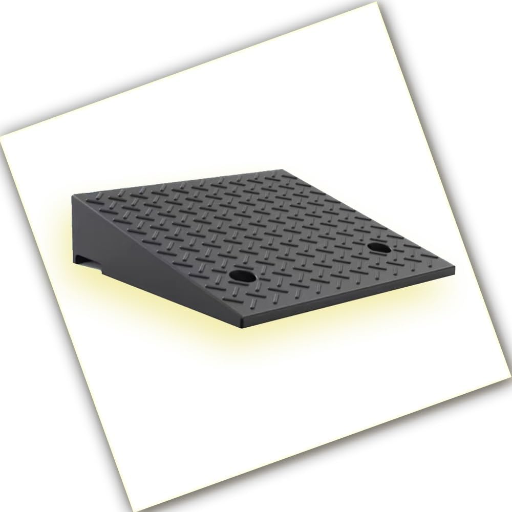 Portable Cars Curb Ramps, Rubber Loading Ramp 2' 8' Rise Non-Slip Wheelchair Threshold Ramp Heavy Duty Driveway Ramps for Doorway Sidewalk Garage(H 14 CM/5.5')