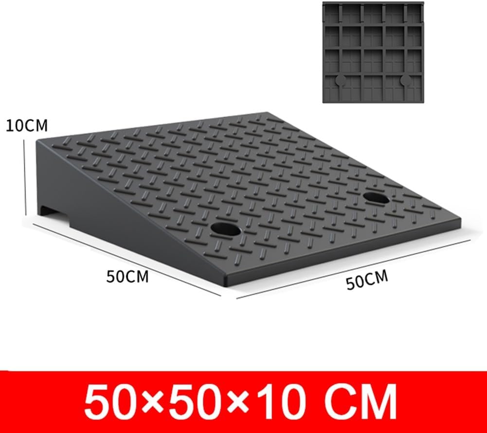 Rubber Curb Ramps (2-8 inch Rise),Heavy Duty Threshold Ramps for Cars Vehicles Motorcycle Bicycles(Height 10cm/3.9inch)