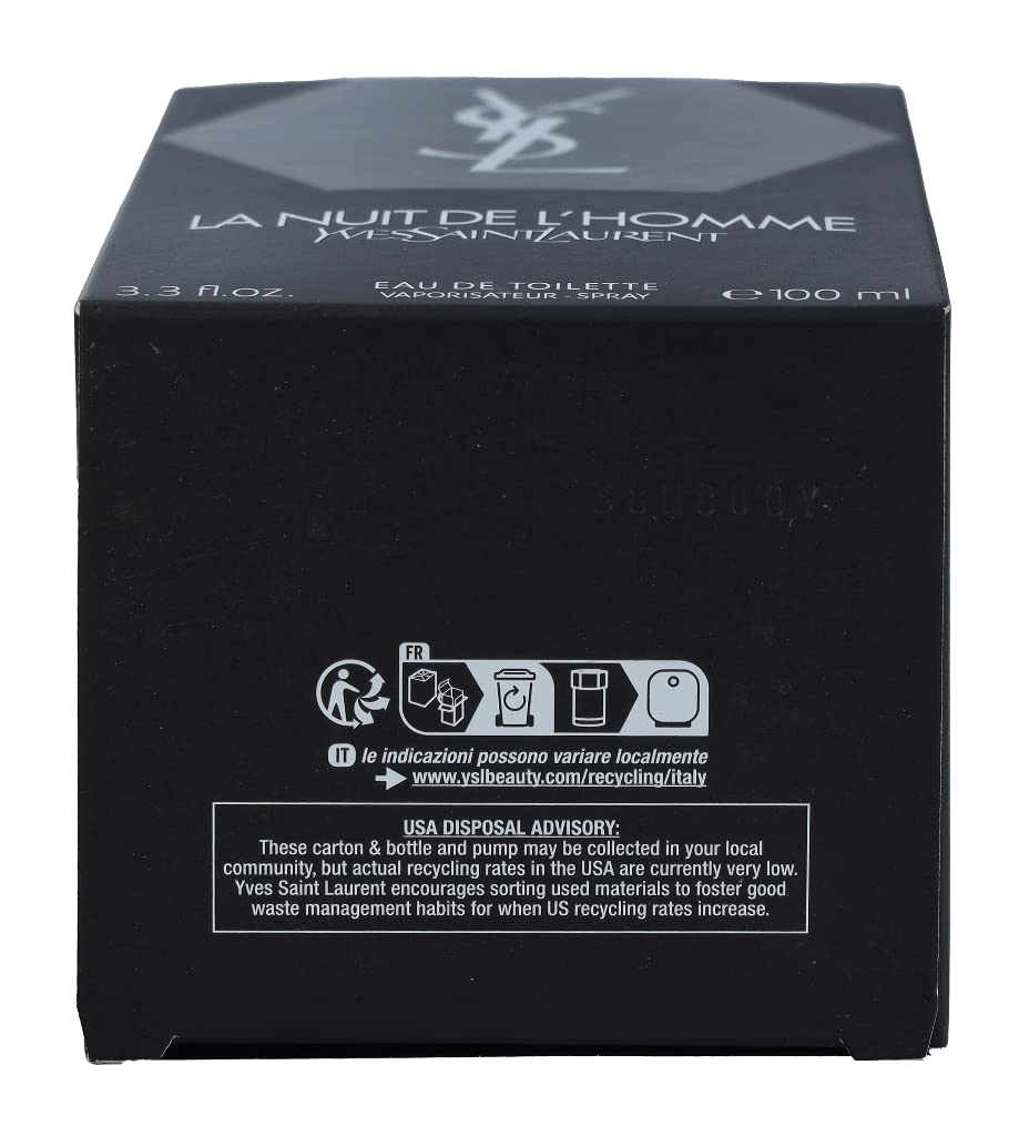 Yves Saint Laurent La Nuit De L'Homme by Yves Saint Laurent for Men - 3.3 oz EDT Spray