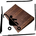 4' 7' 8' Rise Threshold Ramp Doorway, Wood Wheelchair Ramp, Non-Slip Entry Ramp, Accessible Ramp Shed Ramp for Walker/Cart/Scooter/Home Steps(24x20x4''/60x50x10cm)