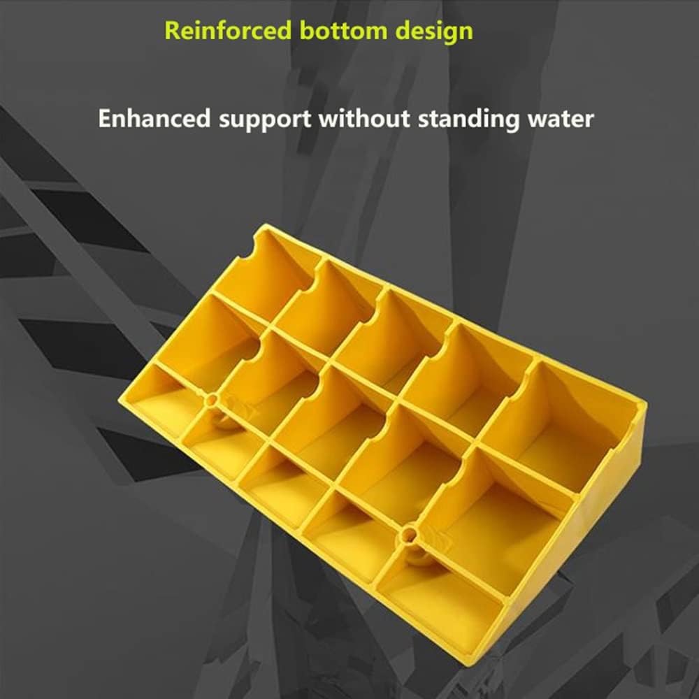 Portable Threshold Ramps 4' 5' 6' 7' 8' Rise, Non-Slip Kerb Ramps Step Ramp, Wheelchair Ramps for Doorways, Entryway, Steps, Garage(Yellow,40x60x22cm)