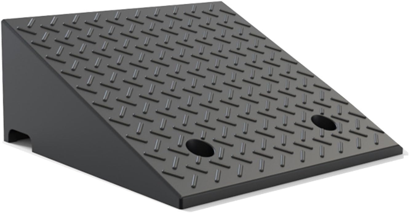 Heavy Duty Wheelchair Rubber Threshold Ramp - Curb Ramps for 4-8 Inch Rise | Ideal for Home Door Steps, Driveways, Cars, Motorcycles, Bicycles (50x50x19cm)