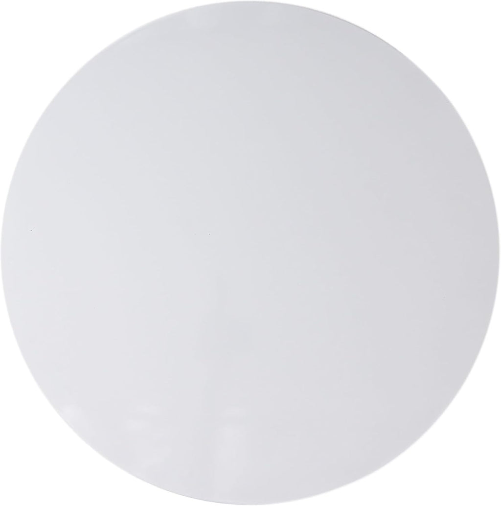 Modern Round White Coffee Table, 2-Tier Rotatable, Small, Easy Assembly, Contemporary Side Table, End Table for Living Room, 23.6'' x 13''