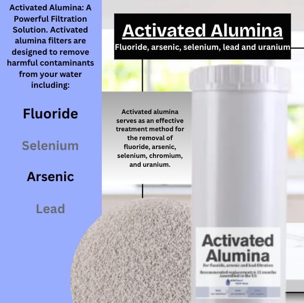 AFWFilters 20-inch 3 Stage High Flow Whole House Filter for Fluoride, Arsenic, Chlorine, & Heavy Metal Removal; Whole House City Water Filtration System