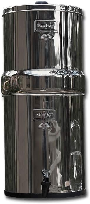 Travel Berkey Gravity-Fed Water Filter with 2 Black Berkey Elements–Enjoy Potable Water While Camping, RVing, Off-Grid, Emergencies, Every Day at Home