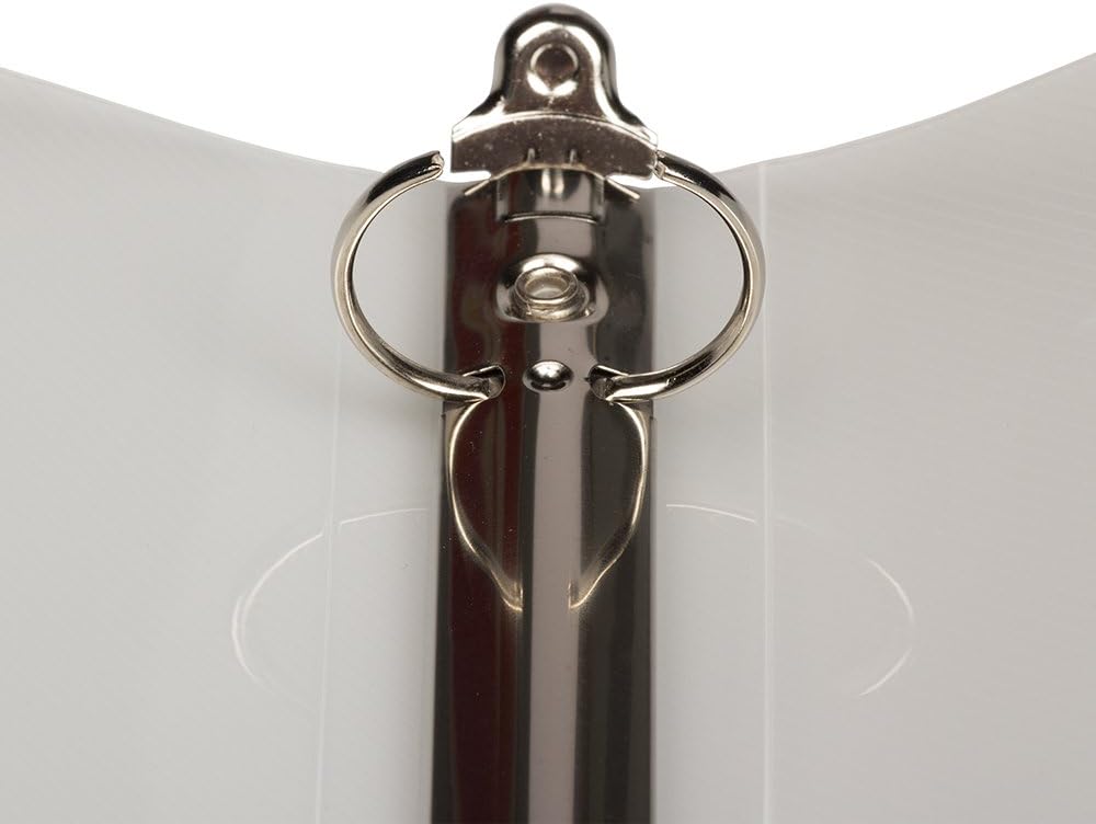 JAM PAPER Plastic 1 inch Binders - Clear 3 Ring Binder - Bulk 24/Pack