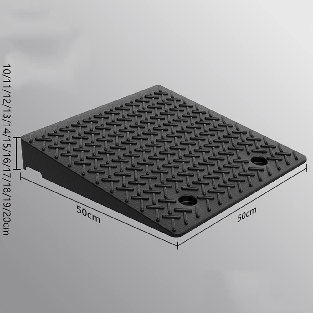 Portable Threshold Ramp Sidewalk Curb Ramps Non-Slip Wheelchair Ramp 4-8In Rise Sidewalk Kerb Ramp Door Step Ramp Shed Ramp/50 * 80 * 14Cm (Size : 50 * 50 * 17Cm)