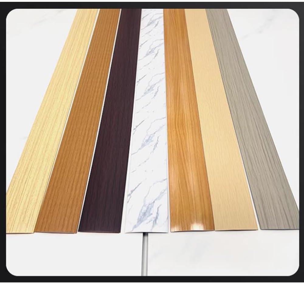 Vinyl Flooring Transitions Marble Grain Self-Adhesive Floor Transition Strip Threshold Repair Cover Strips Laminate Flat Divider Strip 3in 76mm Wide(Beige,20m-787in)