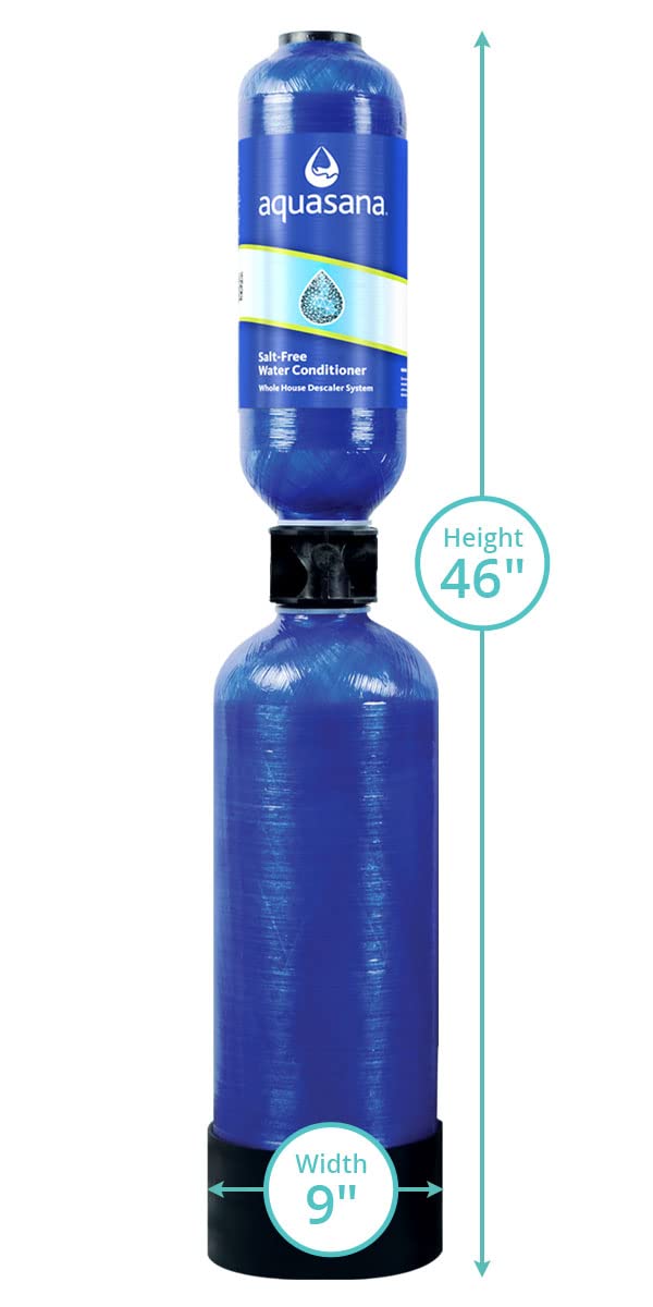 Aquasana Rhino Salt-Free Conditioner Replacement Tank - 46' Height - No Salt Descaler - 1,000,000 Gallons - WH-SFWC-SR, Blue