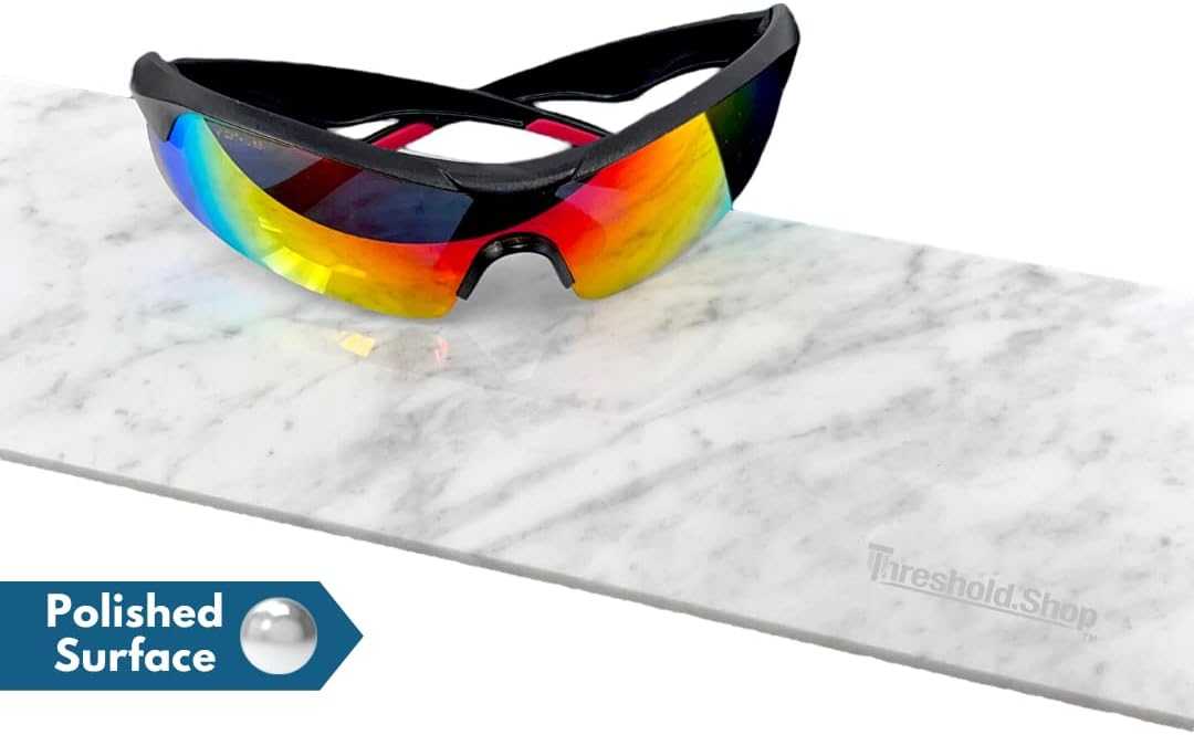 Single Hollywood Carrara Marble Threshold for Floor Transitions (Marble Polished, 4' x 32')