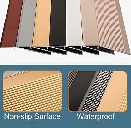 Wood to Tile Transition Strips - 72' Aluminum Arc Floor Threshold for Doorways, Perfect for Tile, Laminate & Hardwood Flooring, Durable Silver Cover, Easy Installation