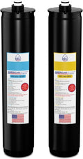 American Filter Company® Brand Model # AFC-KN-BY-2PK Water Filters, Compatible with Kinetico® K2 K5 & KRO Plus, Cartridge Set (Part # 9307A & 9309A) Blue/Yellow - 6 Month Pack