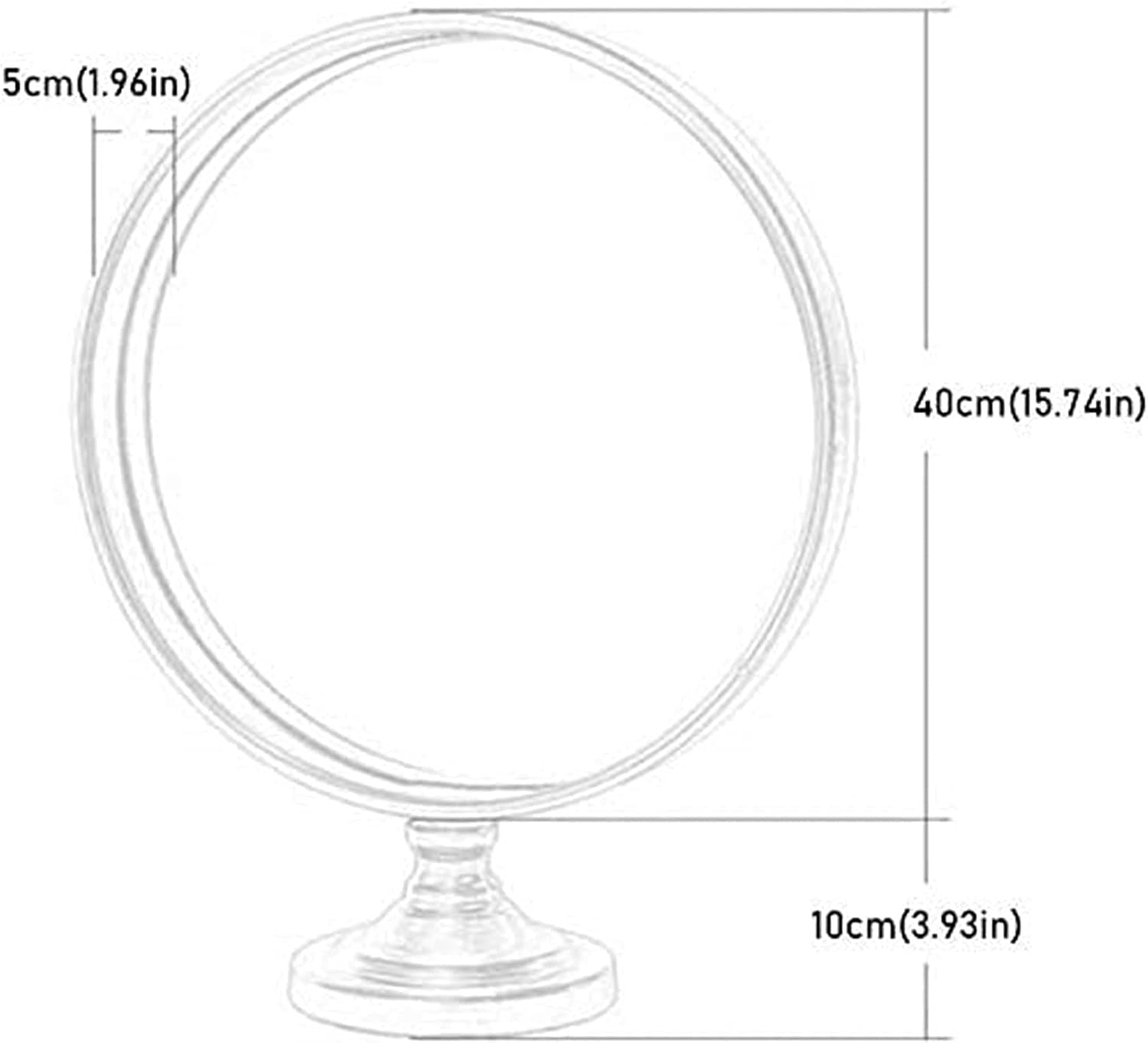 Makeup Mirror, Small Mirror Dressing Mirror, Table Mirrors with Stand, HD Round Simple European Style Finishing Suit for Bathroom Or Bedroom Table Top Beauty Mirror Makeup Mirror