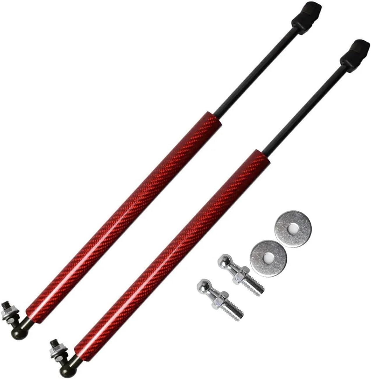 Dampers 1991-1998 Compatible with VW Golf MK3 Front Bonnet Hood Modify Lift Support Shock Accessories Absorber Car Parts(Color:Red Carbon Fiber)