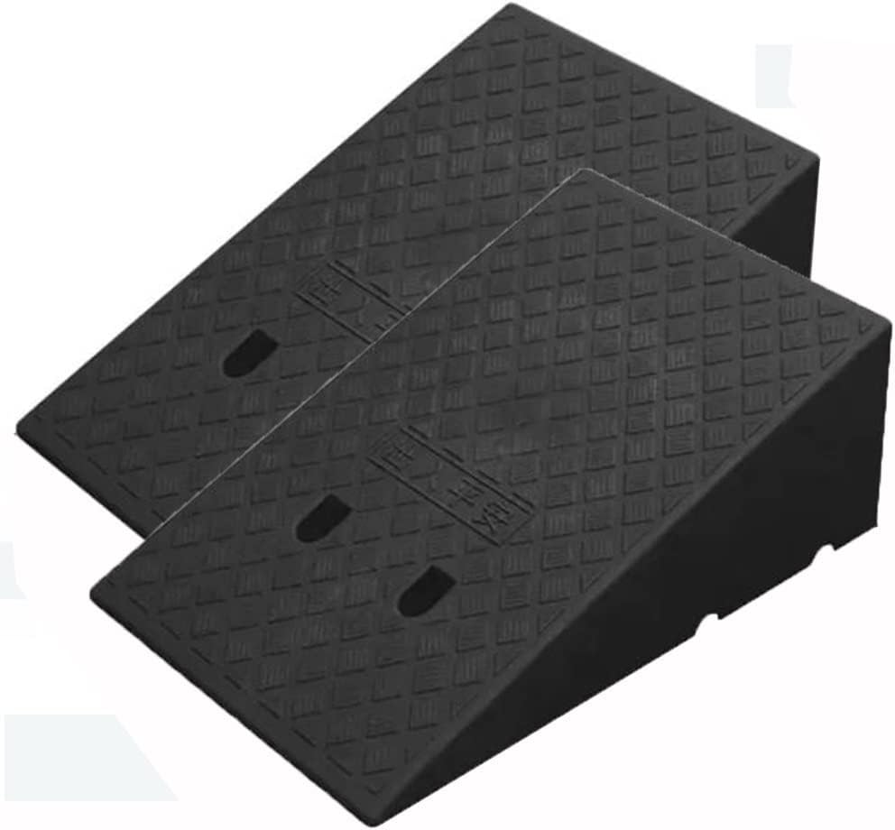 Plastic Curb Ramps Driveway Ramp, Portable Kerb Ramps 2PC Curbside Bridge Ramp, Lightweight 2' - 8' Rise Threshold Ramp Set For Driveway, Loading Dock ( Color : Y , Size : 40*60*22cm/15.8*24*8.