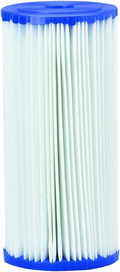 Pentair Pentek R30-BB Big Blue Sediment Water Filter, 10-Inch, Whole House Pleated Polyester Filter Cartridge, 10' x 4.5', 30 Micron, Pack of 8, White