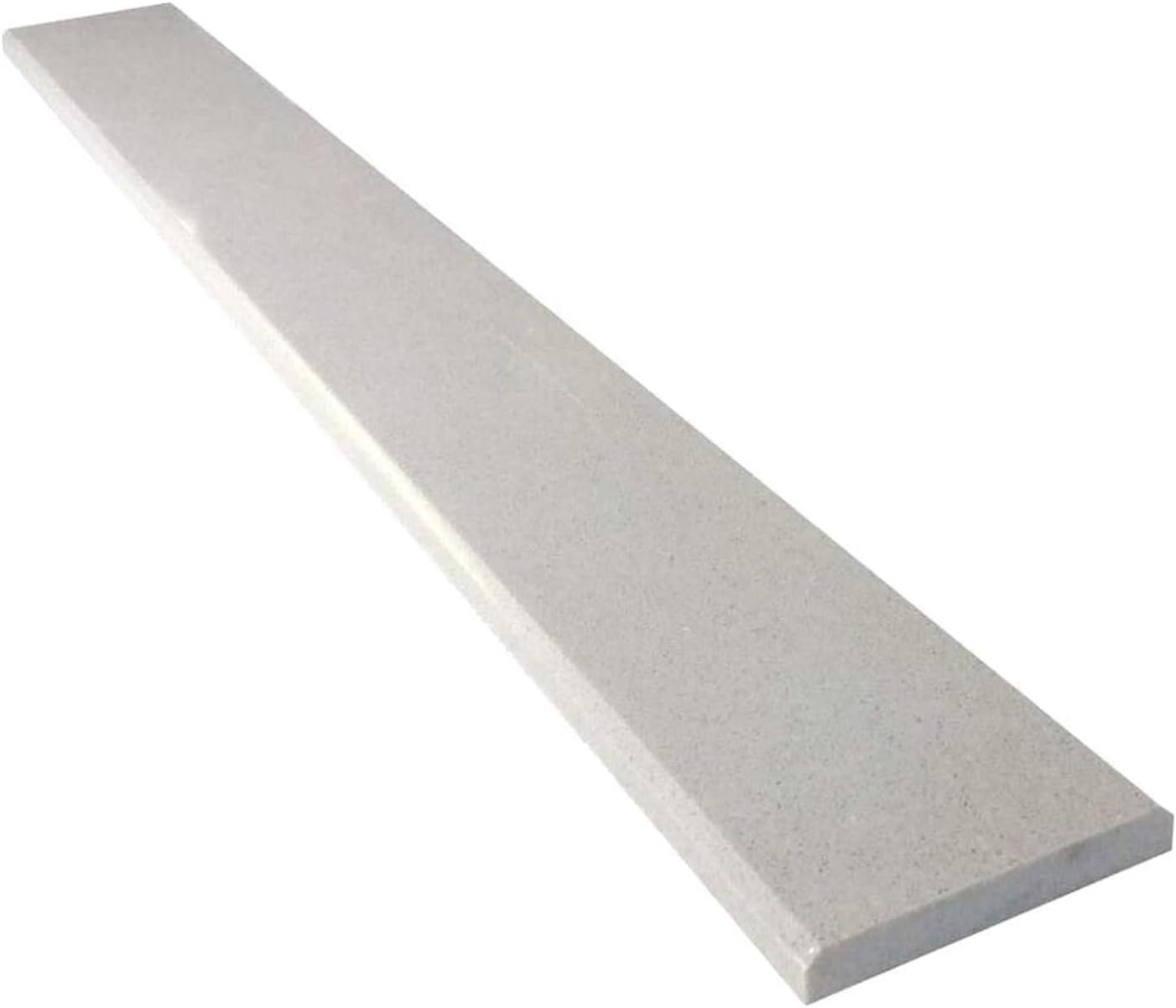 Tenedos Silver Grey Granite Look Engineered Marble Quartz Threshold Saddle Polished 4 x 36 Inch for Doorway Transition Bathroom Kitchen Floor Step