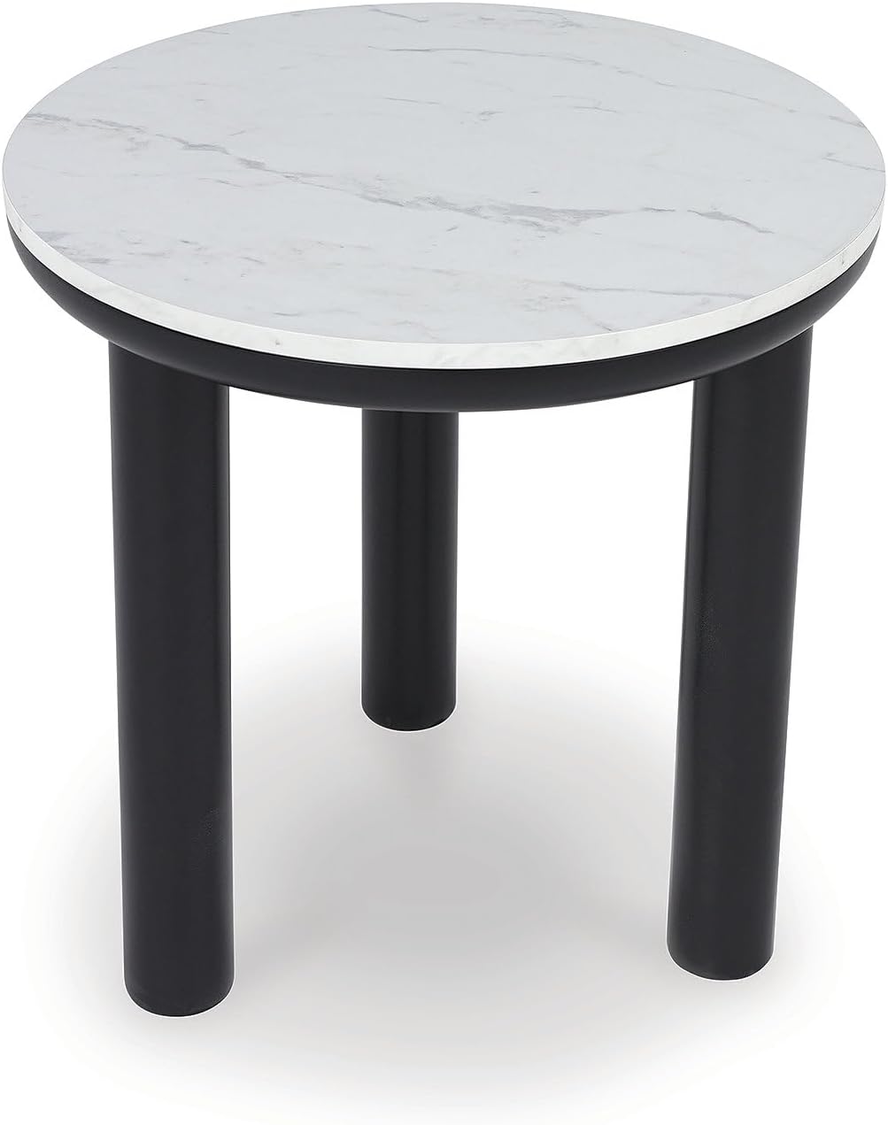 Signature Design by Ashley Xandrum Casual Faux Marble Occasional Table Set, Set of 3, Black & White
