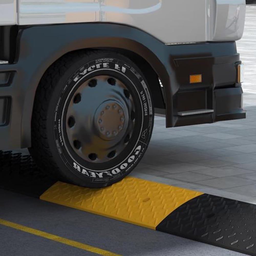 5' 6' Driveway Curb Ramps Heavy Duty Threshold Ramp 6600lbs Capacity Car Ramp Wheelchair Ramp Doorway, Non-Slip Surface Entry Ramp for Scooters Power Chairs(2' Rise/5cm)