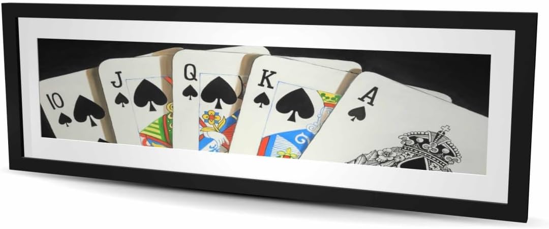 Begin Home Decor C1FM1648XAWXD7 16 x 48 in. Card Game Spades Royal Flush Closeup Wall Art - Hyperrealist Print