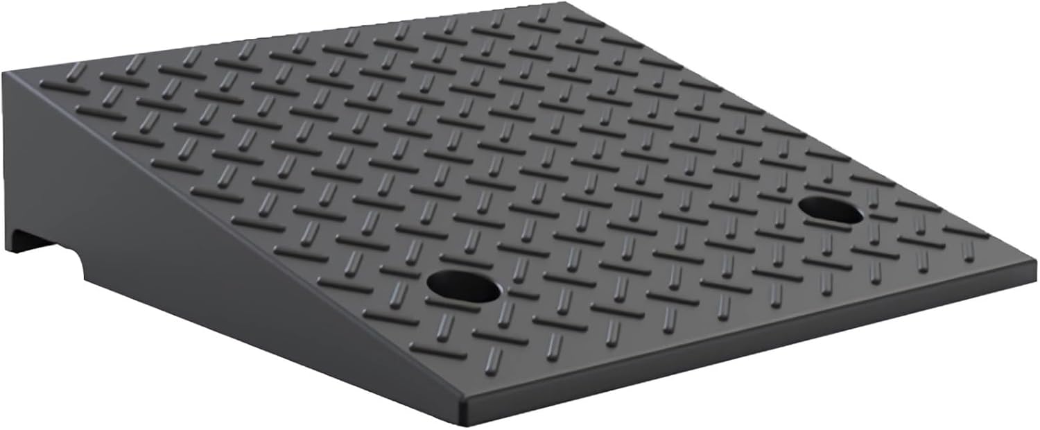 Rubber Curb Ramps (2-8 inch Rise),Heavy Duty Threshold Ramps for Cars Vehicles Motorcycle Bicycles(Height 16cm/6.3inch)