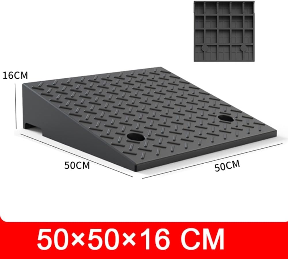 Rubber Curb Ramps (2-8 inch Rise),Heavy Duty Threshold Ramps for Cars Vehicles Motorcycle Bicycles(Height 16cm/6.3inch)