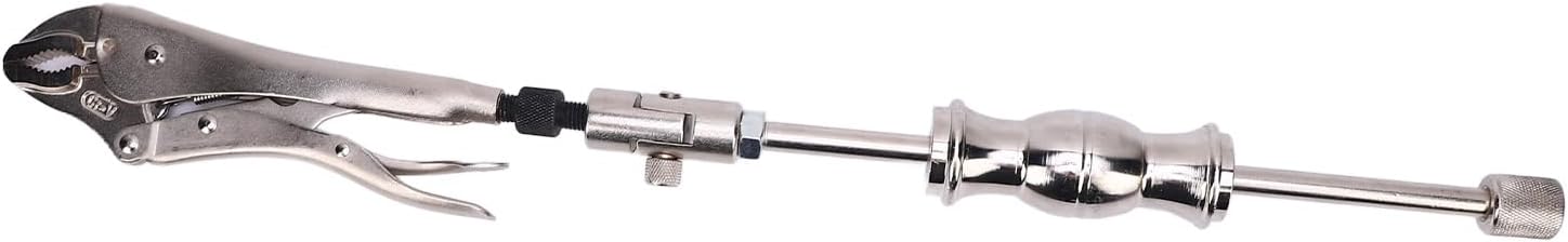 Brilluxa Slide Hammer, Locking Pliers Puller Set with Swivel Grip, 9 Inch 2 lb Slide Hammer Extractor Tool for CV Axle Seal Boot Nail Bolt Pin Removal, Auto Repair Kit